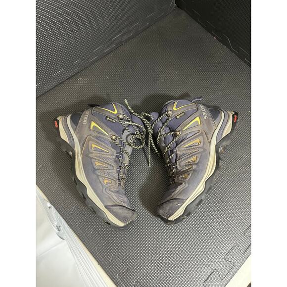 Salomon X Ultra 3 Mid Gore-Tex Ankle Boots Womens 6 Blue Waterproof Hiking Shoes - Picture 4 of 8